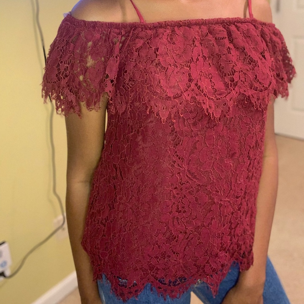 Burgundy blouse